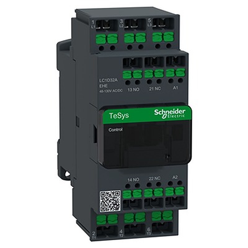 Schneider Electric TeSys Deca Contactor, 130V ac/dc Coil, 3-Pole, 40 A, 15 VA 130V, 1 NO/1 NC, 690V ac