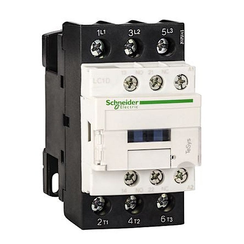 Schneider Electric LC1D Contactor, 110V ac Coil, 3-Pole, 32 A, 18.5 kW 110V ac, 3 NO, 690V ac