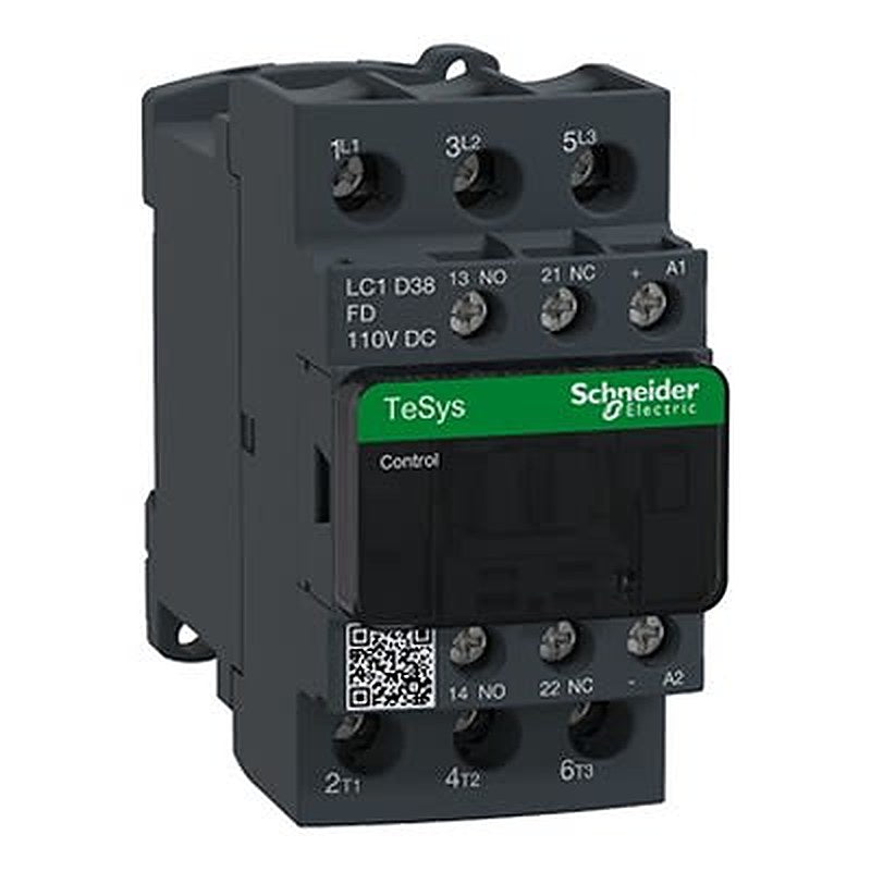 Schneider Electric GC Contactor, 3-Pole, 50 A, 5 W, 3 NO, 110V dc