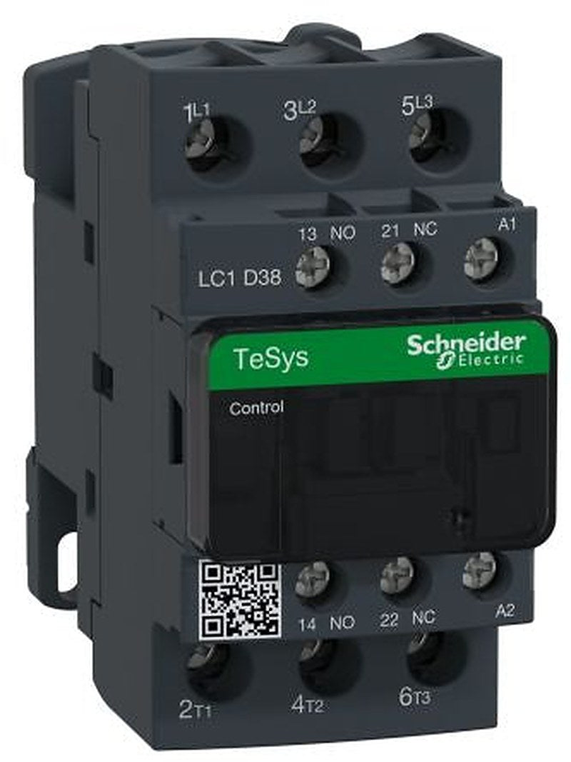 Schneider Electric TeSyS D Contactor, 230V ac Coil, 3-Pole, 38 A, 18.5 kW 230V ac, 3 NO, 690V ac