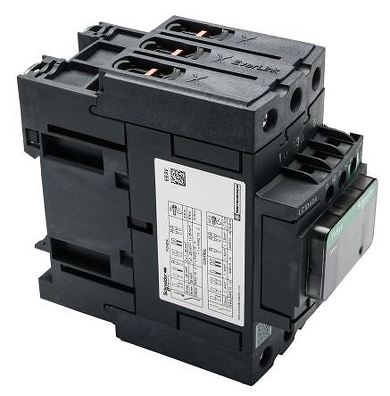 Schneider Electric LC1D Contactor, 24V ac/dc Coil, 3-Pole, 40 A, 18.5 kW 60V, 3 NO, 690V ac