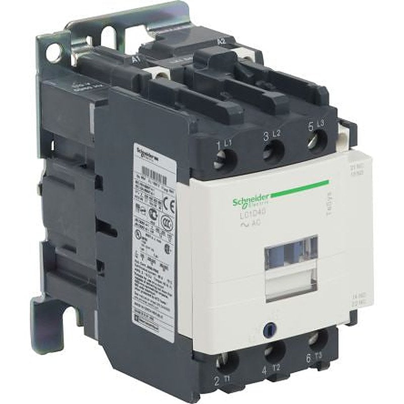 Schneider Electric TeSyS D Contactor, 230V ac Coil, 3-Pole, 40 A, 22 kW, 1 NO/1 NC, 1kV