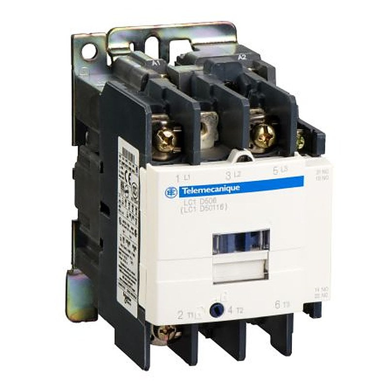 Schneider Electric TeSyS D Contactor, 110V Coil, 3-Pole, 50 A, 30 kW 110V, 1 NO/1 NC, 440V