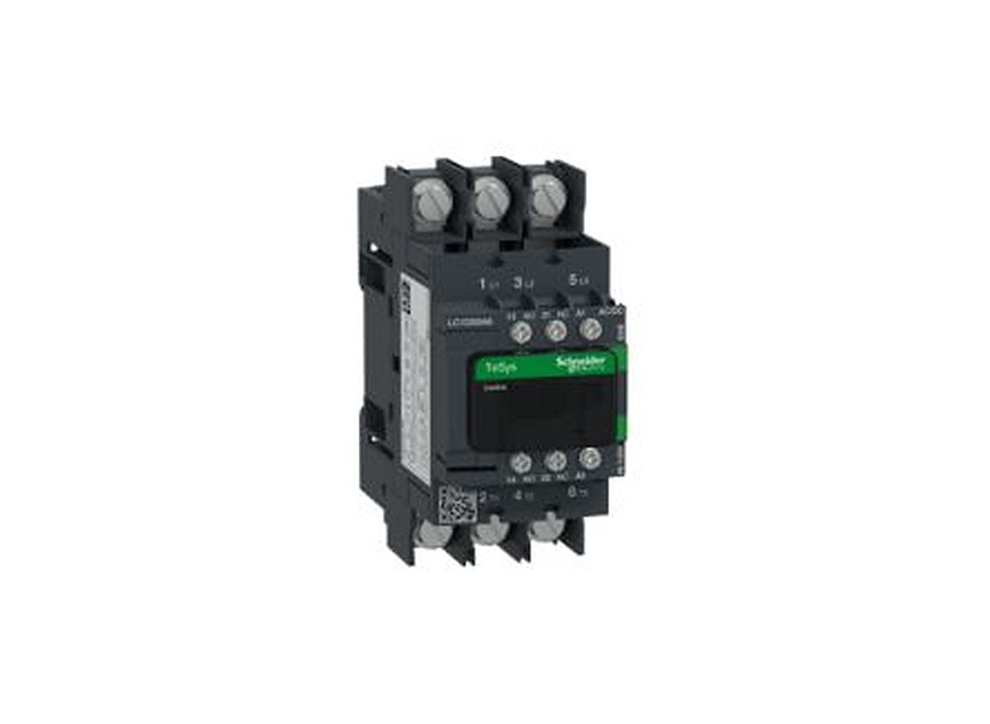 Schneider Electric TeSyS D Contactor, 130V dc, 48 V dc Coil, 3-Pole, 50 A 130V dc, 48 V dc, 1 NO/1 NC, 690V