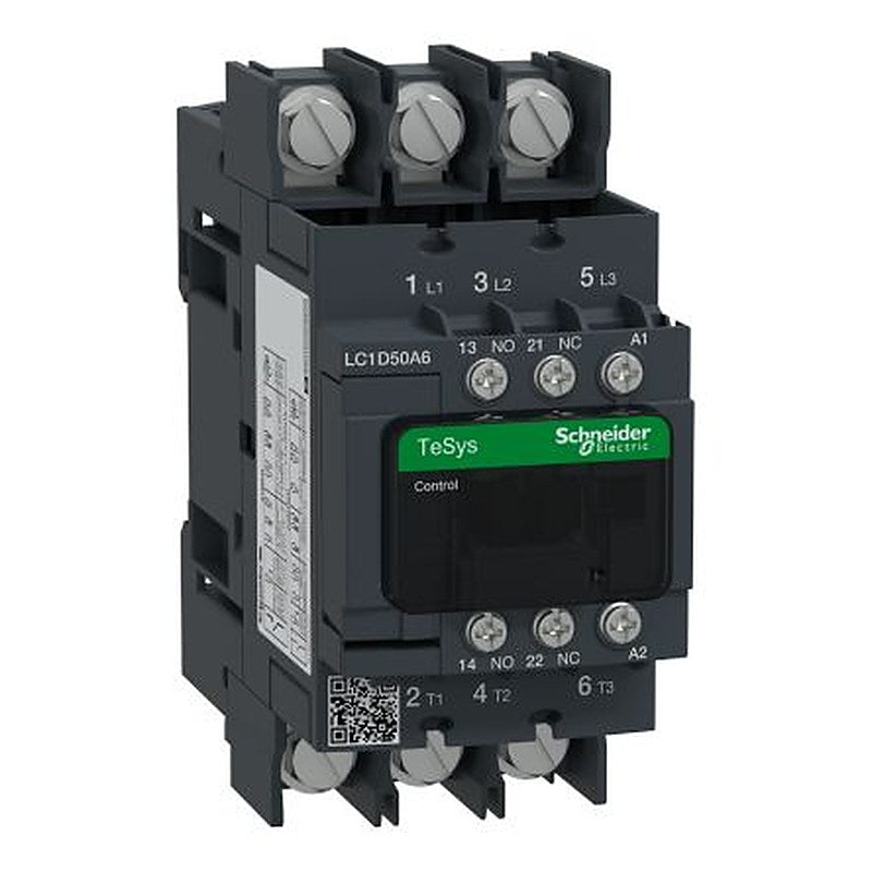 Schneider Electric TeSyS D Contactor, 110V ac Coil, 3-Pole, 50 A, 30 kW 110V ac, 3 NO, 690V