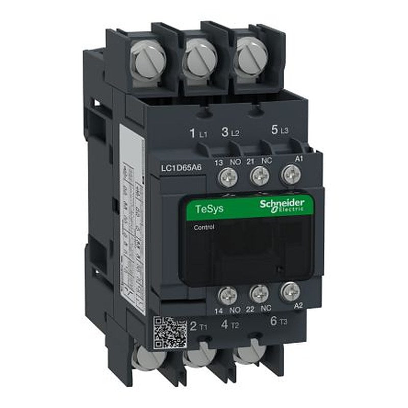 Schneider Electric TeSyS D Contactor, 120V Coil, 3-Pole, 65 A, 1 NO/1 NC, 690V