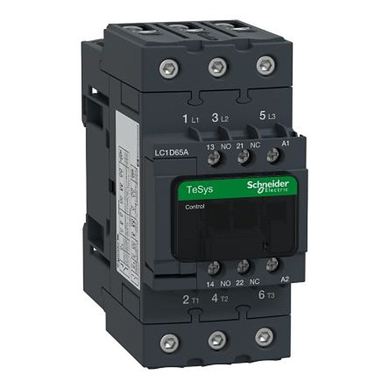 Schneider Electric TeSyS D Contactor, 23V Coil, 3-Pole, 80 A 480V, 1 NO/1 NC, 690V