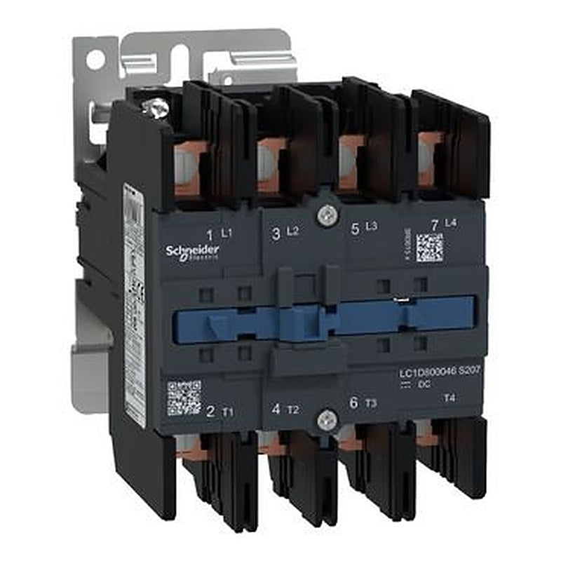 Schneider Electric TeSyS D Reversing Contactor, 72V dc Coil, 4-Pole, 125 A 72V dc, 4 NO, 1kV