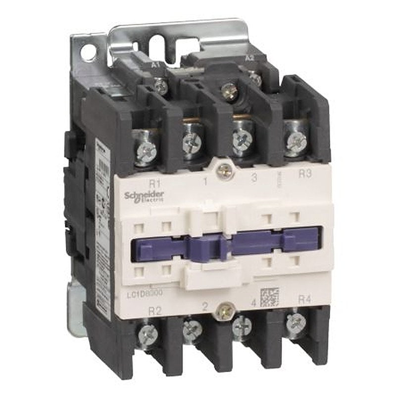 Schneider Electric LC1D Contactor, 120V Coil, 4-Pole, 25 A, 1 NO/1 NC, 690V