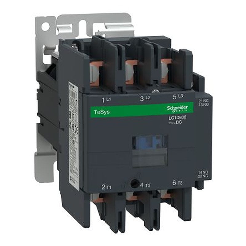 Schneider Electric TeSyS D Contactor, 24V dc Coil, 3-Pole, 80 A, 45 kW 24V dc, 1 NO/1 NC, 690V