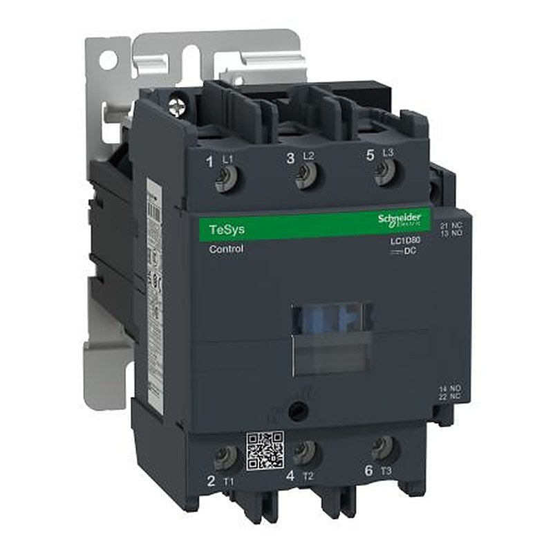 Schneider Electric TeSyS D Contactor, 24V Coil, 3-Pole, 80 A, 37 kW 24V, 3 NO, 690V