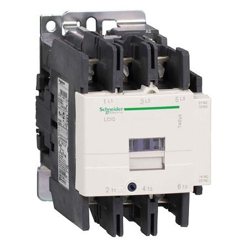 Schneider Electric TeSyS D Contactor, 24V dc Coil, 3-Pole, 95 A, 45 kW 24V dc, 3 NO, 1kV