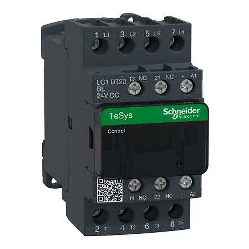 Schneider Electric TeSyS D Contactor, 24V dc Coil, 4-Pole, 20 A 24V dc, 4 NO, 440V ac