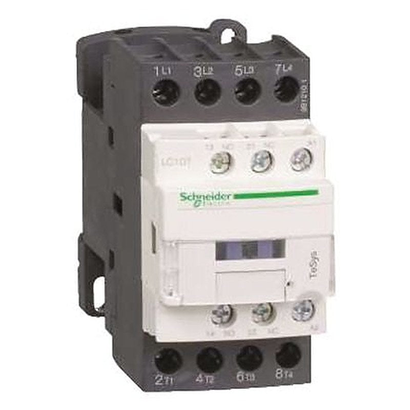 Schneider Electric LC1D Contactor, 110V Coil, 4-Pole, 25 A, 1.56 W 110V, 4 NO, 690V