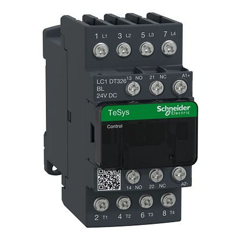 Schneider Electric LC1D Contactor, 24V Coil, 4-Pole, 32 A, 2.5 W 24V, 4 NO, 690V