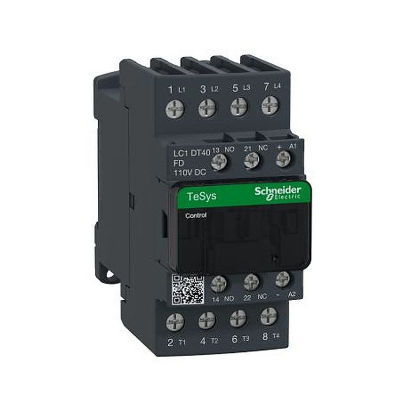 Schneider Electric TeSyS D Contactor, 110V Coil, 4-Pole, 40 A, 3.2 W 110V, 4 NO, 690V