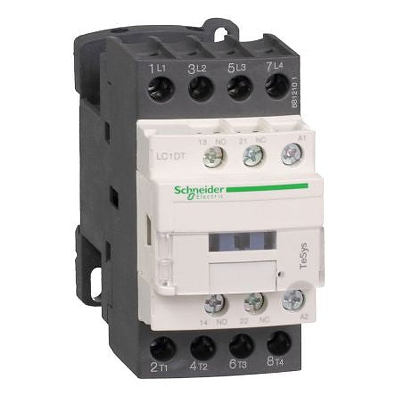 Schneider Electric TeSyS D Contactor, 125V dc Coil, 4-Pole, 40 A, 3.2 W 125V dc, 1 NO/1 NC, 690V