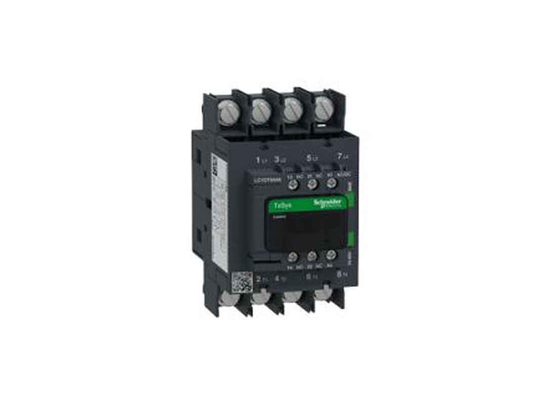 Schneider Electric TeSyS D Contactor, 24V ac, 60 V ac Coil, 4-Pole, 66 A 24V ac, 60 V ac, 1 NO/1 NC, 690V
