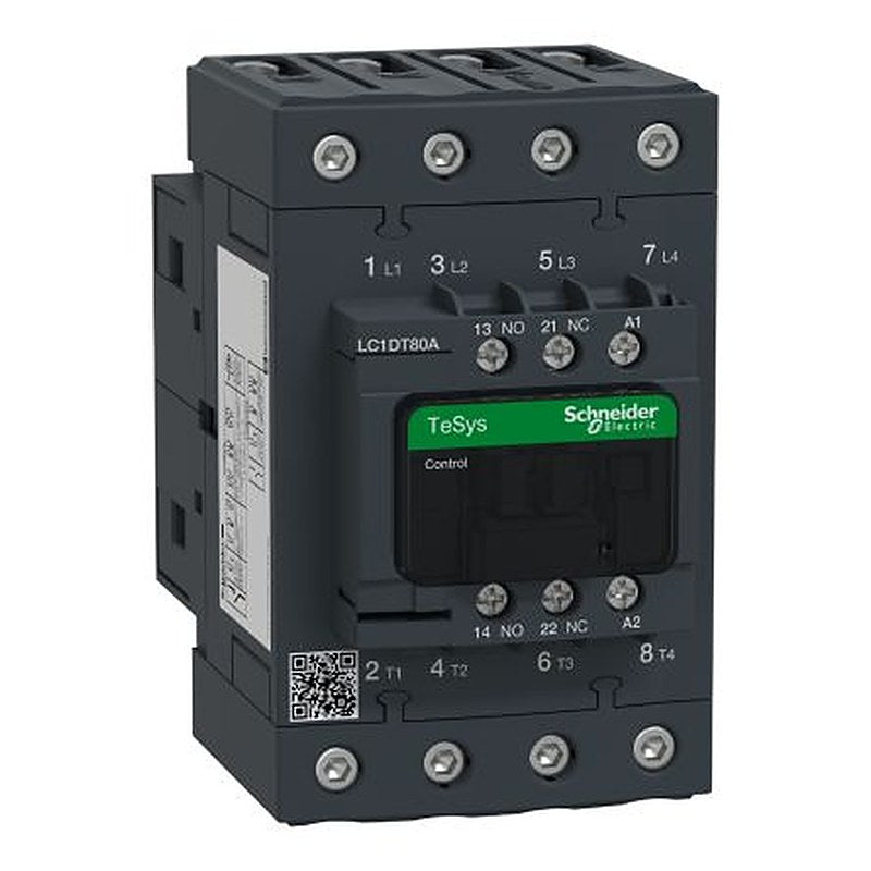 Schneider Electric TeSyS D Contactor, 240V ac Coil, 4-Pole, 80 A, 10.2 W 260V, 4 NO, 690V