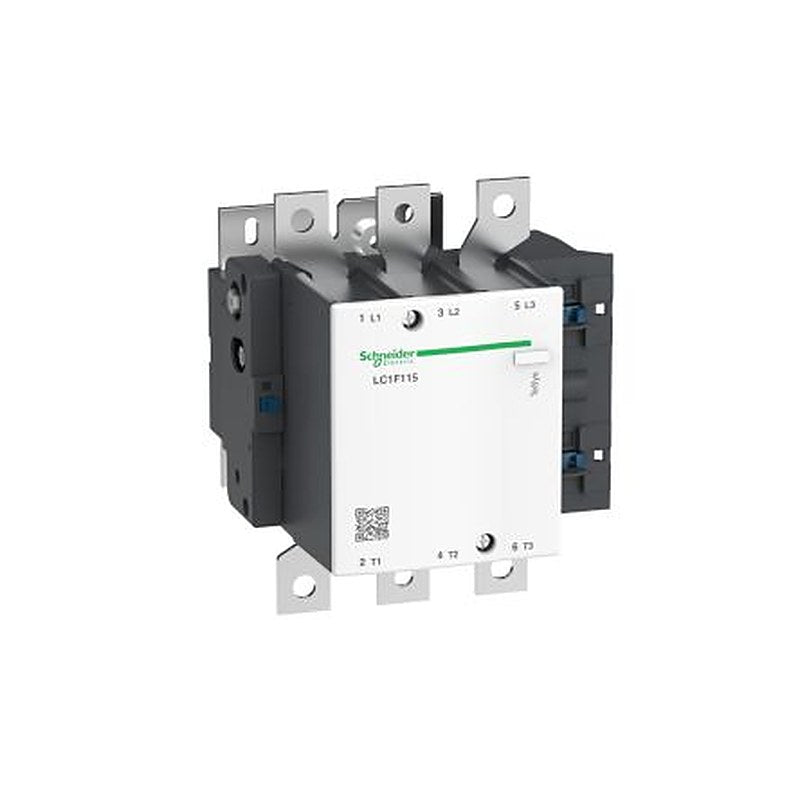 Schneider Electric LC1F Contactor, 380V ac Coil, 3-Pole, 115 A, 55 kW 380V ac, 3 NO, 440V