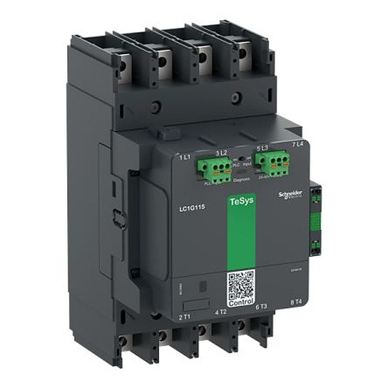 Schneider Electric TeSys G Contactor, 130V ac/dc, 48 V ac/dc Coil, 4-Pole, 250 A 250V, 4 NO, 1kV ac