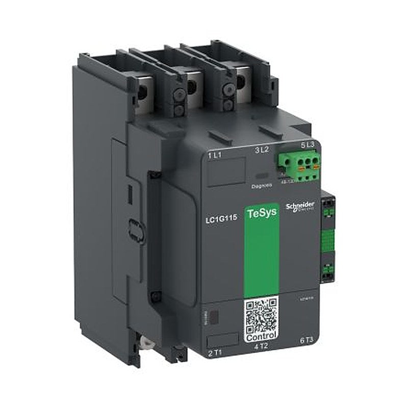 Schneider Electric TeSyS G Contactor, 130V ac/dc, 48 V ac/dc Coil, 3-Pole, 275 A 48V, 1 NO/1 NC, 300V