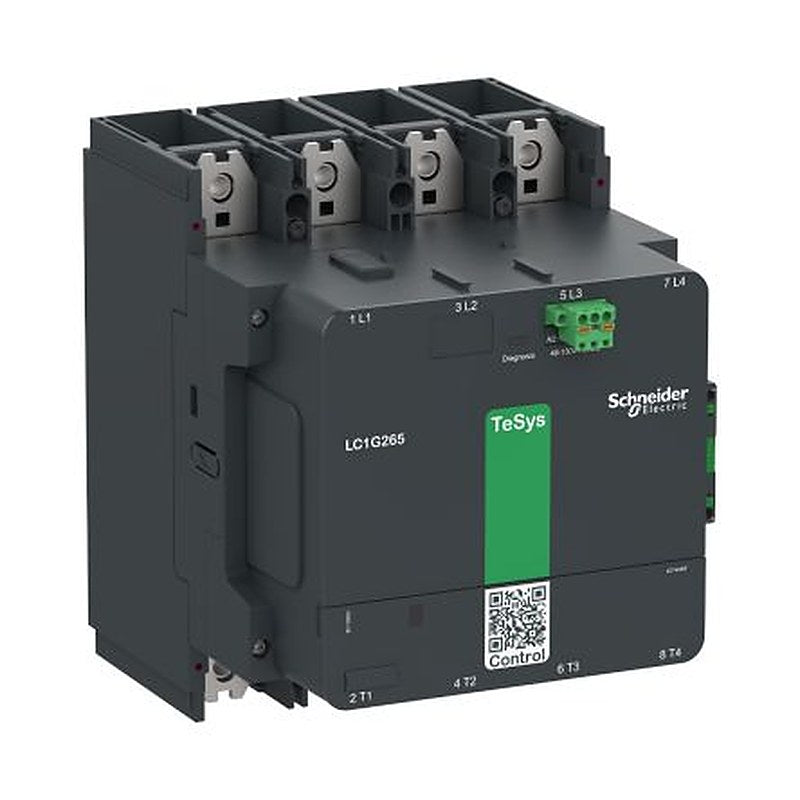 Schneider Electric TeSyS G Contactor, 130V ac/dc, 48 V ac/dc Coil, 4-Pole, 550 A 48V, 1 NO/1 NC, 1kV