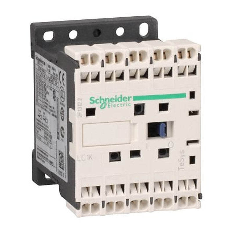Schneider Electric TeSyS K Contactor, 110V ac Coil, 3-Pole, 6 A, 2.2 kW 115V, 1 NO/1 NC, 690V