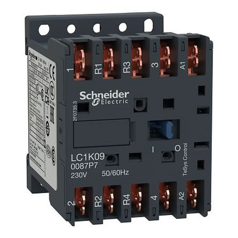 Schneider Electric TeSyS K Contactor, 230V ac Coil, 4-Pole, 20 A, 1.3 W 230V ac, 2 NO/2 NC, 690V ac