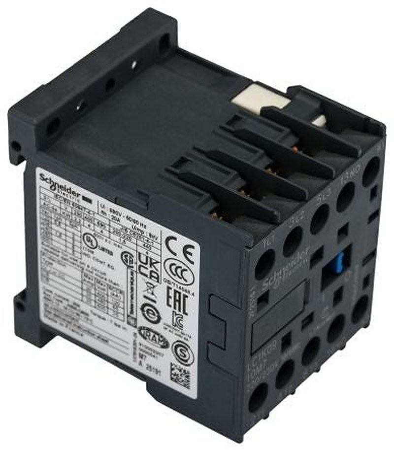 Schneider Electric LC1K Contactor, 220V ac Coil, 3-Pole, 20 A, 4 kW 230V ac, 3 NO, 690V ac