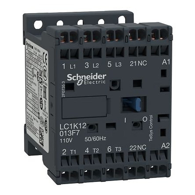 Schneider Electric TeSyS K Contactor, 110V ac Coil, 3-Pole, 20 A, 5.5 kW 110V ac, 3 NO, 690V