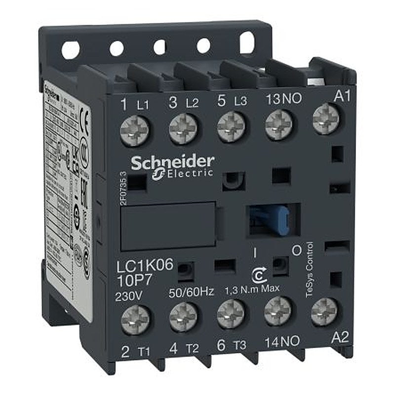 Schneider Electric LC1D Contactor, 110V ac Coil, 3-Pole, 12 A, 5.5 kW 110V ac, 3 NO, 690V ac