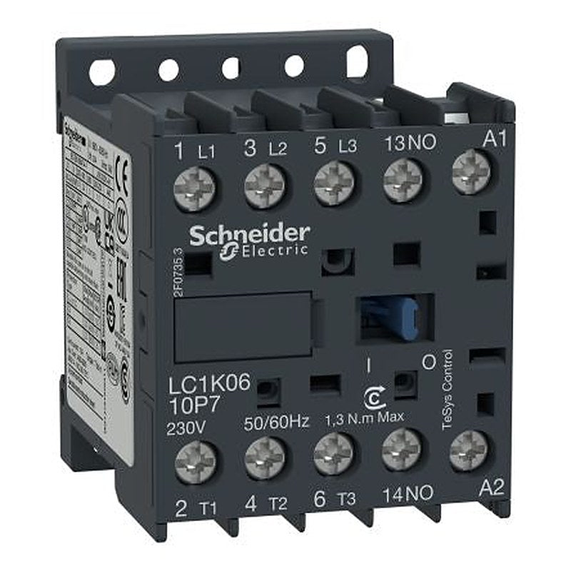 Schneider Electric TeSyS K Contactor, 230V ac Coil, 3-Pole, 20 A, 4 kW 230V ac, 3 NO, 690V ac