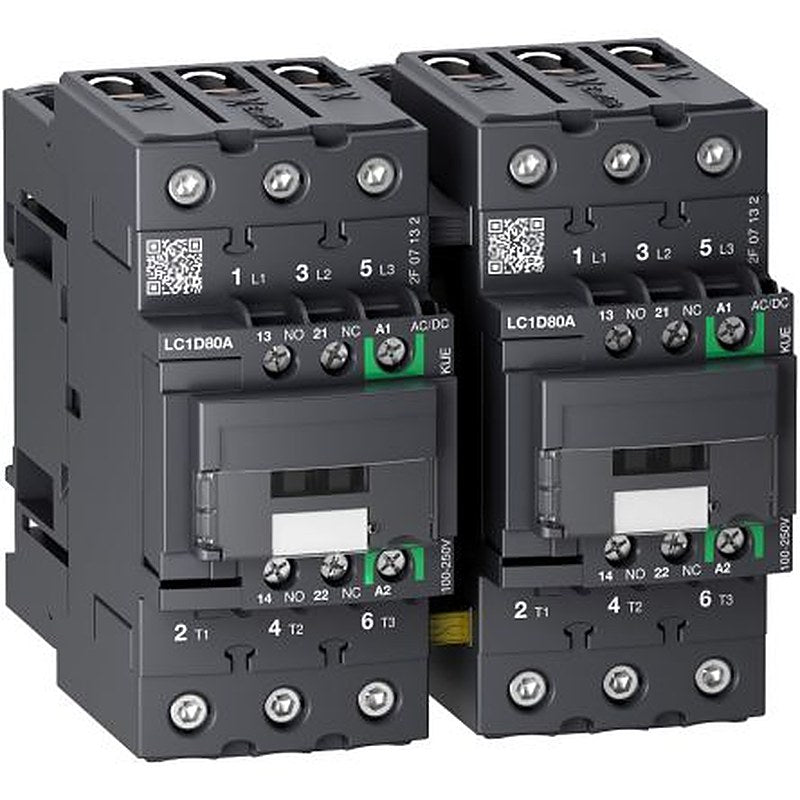 Schneider Electric TeSyS D Contactor, 250V Coil, 3-Pole, 80 A, 37 kW 100V ac, 250 V ac, 1 NO/1 NC, 690V