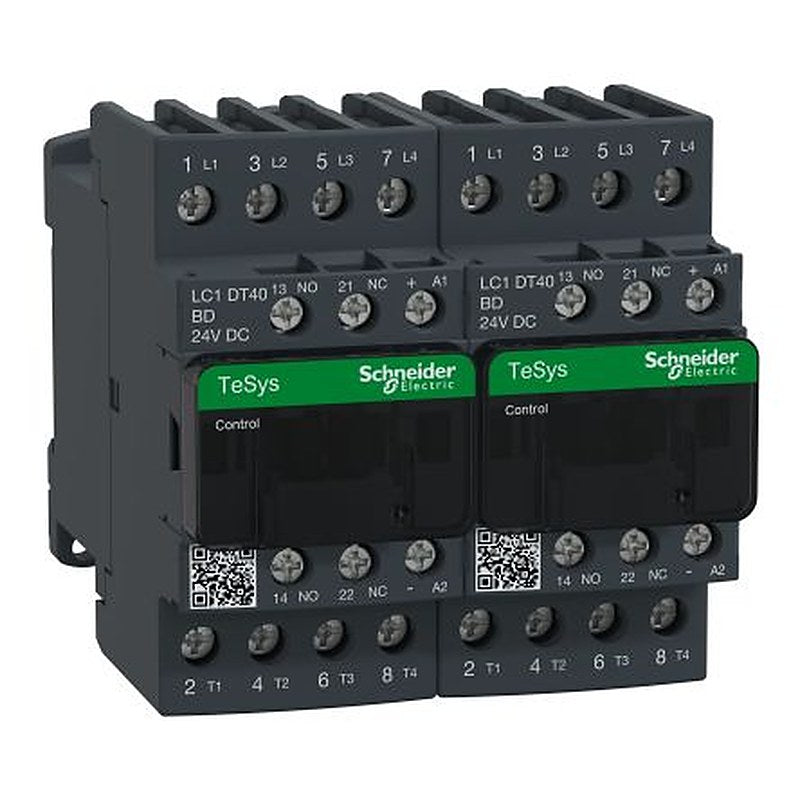 Schneider Electric TeSyS D Contactor, 24V dc Coil, 4-Pole, 40 A, 3.2 W 24V dc, 3 NO, 300V