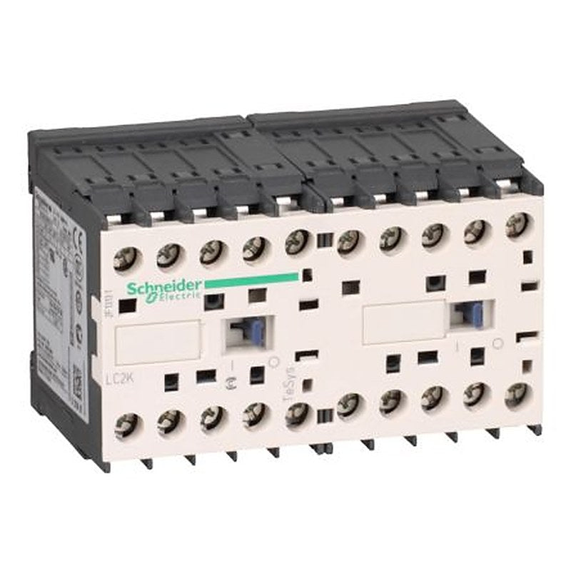Schneider Electric TeSyS K Reversing Contactor, 24V ac Coil, 3-Pole, 110 A, 2 kW, 1 NO/1 NC, 690V