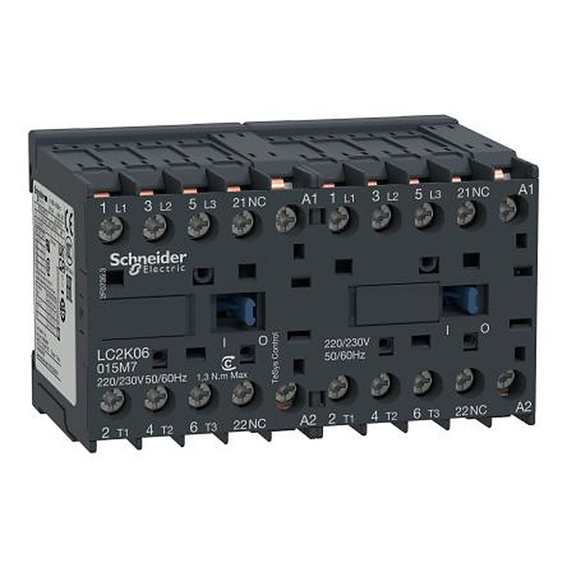 Schneider Electric TeSys K Reversing Contactor, 48V ac Coil, 3-Pole, 9 A, 4 kW 48V ac, 3 NO, 690V ac