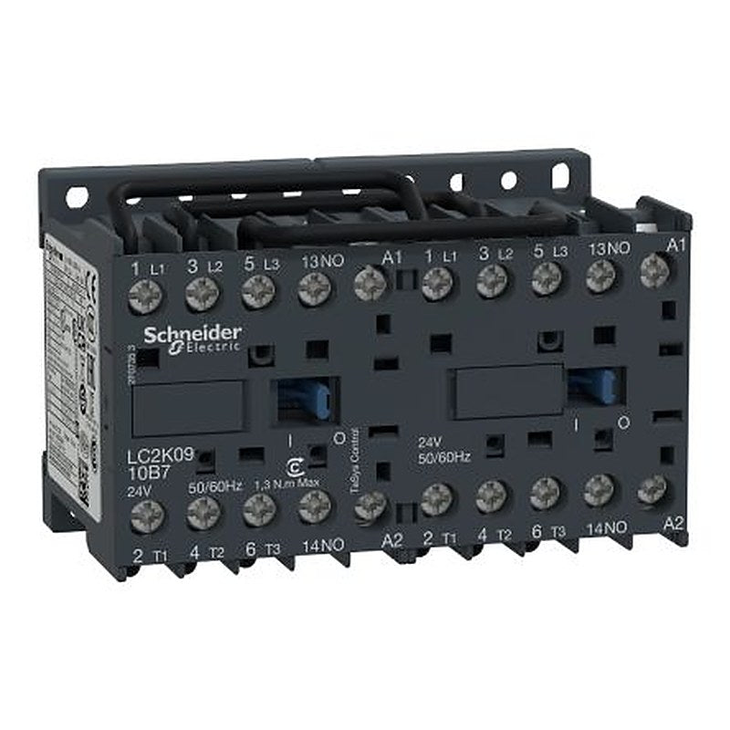 Schneider Electric TeSyS K Reversing Contactor, 48V ac Coil, 3-Pole, 9 A, 4 kW 48V ac, 3 NO, 690V ac