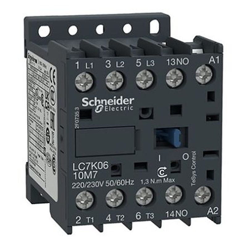 Schneider Electric LC7K Contactor, 110V ac Coil, 3-Pole, 12 A, 5.5 kW 110V ac, 1 NO, 690V ac