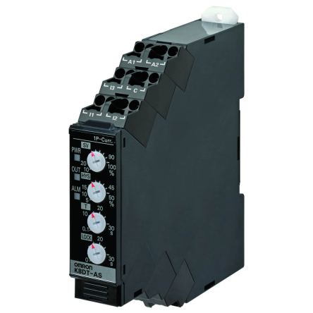 Omron Monitoring Relay, 1 Phase, SPST, DIN Rail, 0.1A to 5A, 0V ac