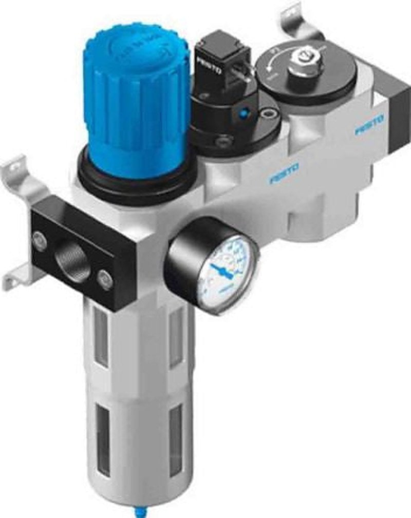 Festo G 1/2 Filter Regulator, 40 μm, 1/4 in G, Automatic, 12 bar, 185746