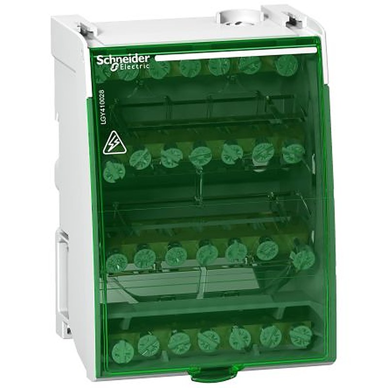 Schneider Electric Distribution Block, 7 Way, 230V, 100A, White