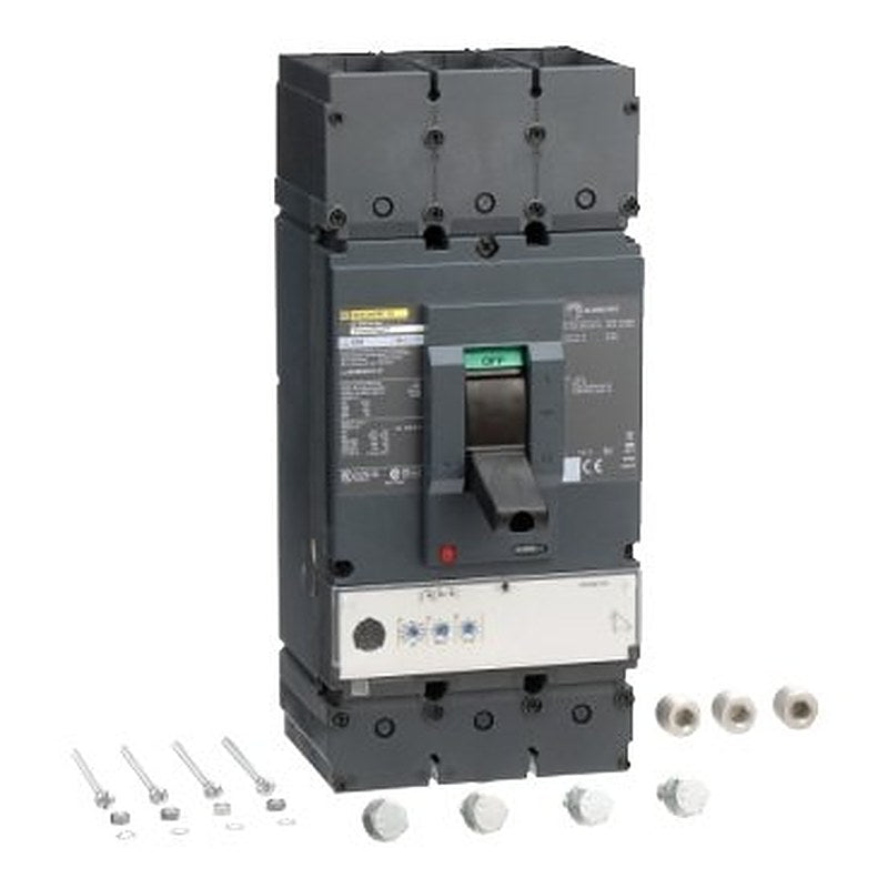 Circuit breaker, PowerPacT L, 600A, 3 pole, 600VAC, 50kA, lugs, MicroLogic 3.3, 80% (Circuit breaker PowerPacT L) is a Schneider Electric product. Designed for reliable performance and long service life. Available across Iraq — contact us for pricing and delivery options.
