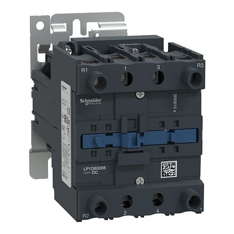 Schneider Electric TeSyS D Contactor, 24V dc Coil, 4-Pole, 80 A 24V dc, 2 NO/2 NC, 690V ac/dc