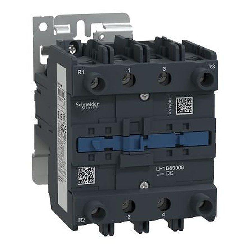 Schneider Electric LP1D Contactor, 110V dc Coil, 4-Pole, 125 A, 12.5 W 110V dc, 2 NO/2 NC, 690V