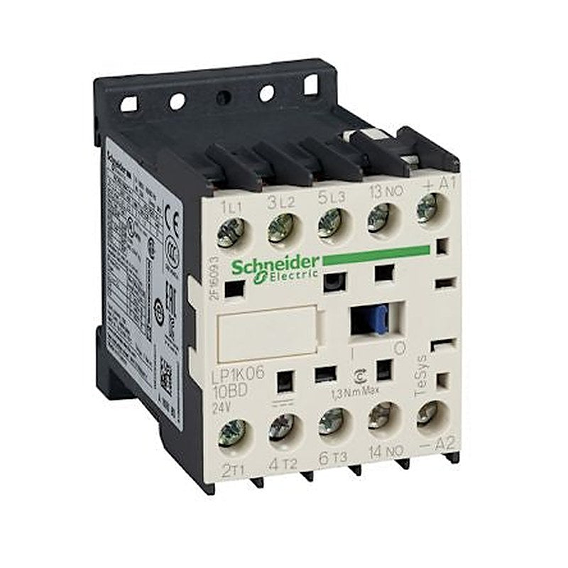 Schneider Electric LP1K Contactor, 24V dc Coil, 3-Pole, 3 kW 24V dc, 3 NO, 690V ac