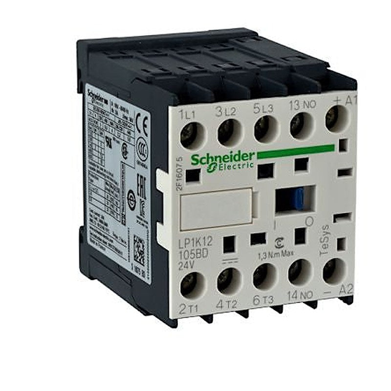 Schneider Electric TeSys K Contactor, 24V dc Coil, 3-Pole, 9 A, 4 kW 24V dc, 3 NO, 690V ac
