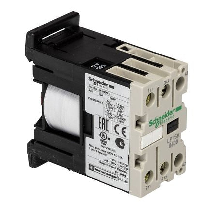 Schneider Electric LP1S Contactor, 12V dc Coil, 2-Pole, 12 A 12V dc, 2 NO, 690V ac