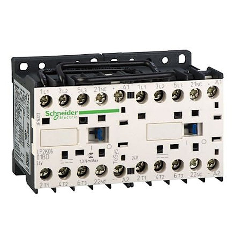 Schneider Electric TeSys K Contactor, 24V dc Coil, 3-Pole, 6 A, 3 kW 24V dc, 3 NO, 690V ac