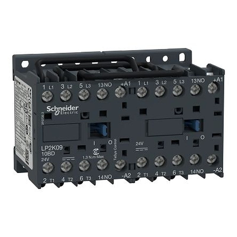 Schneider Electric TeSyS K Reversing Contactor, 48V Coil, 3-Pole, 9 A 48V, 1 NO/1 NC, 690V